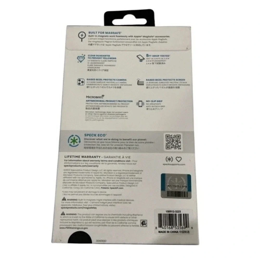 Speck Gemshell Grip Shock Resistant Slim Case iPhone 15/14 Plus New